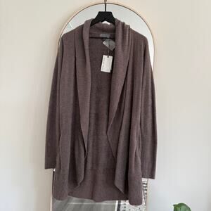 Barefoot Dreams CozyChic Lite Circle Cardi Brown Ash